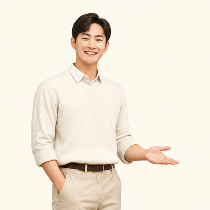 모닝 신차 장기렌트카 상담 신청을 안내하는 담당자